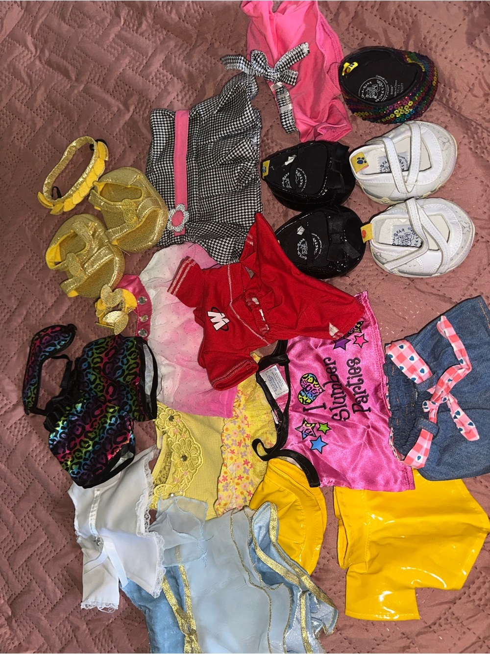 Build-A-Bear Clothes Lot + Webkinz outfits shoes, clothes,accessories